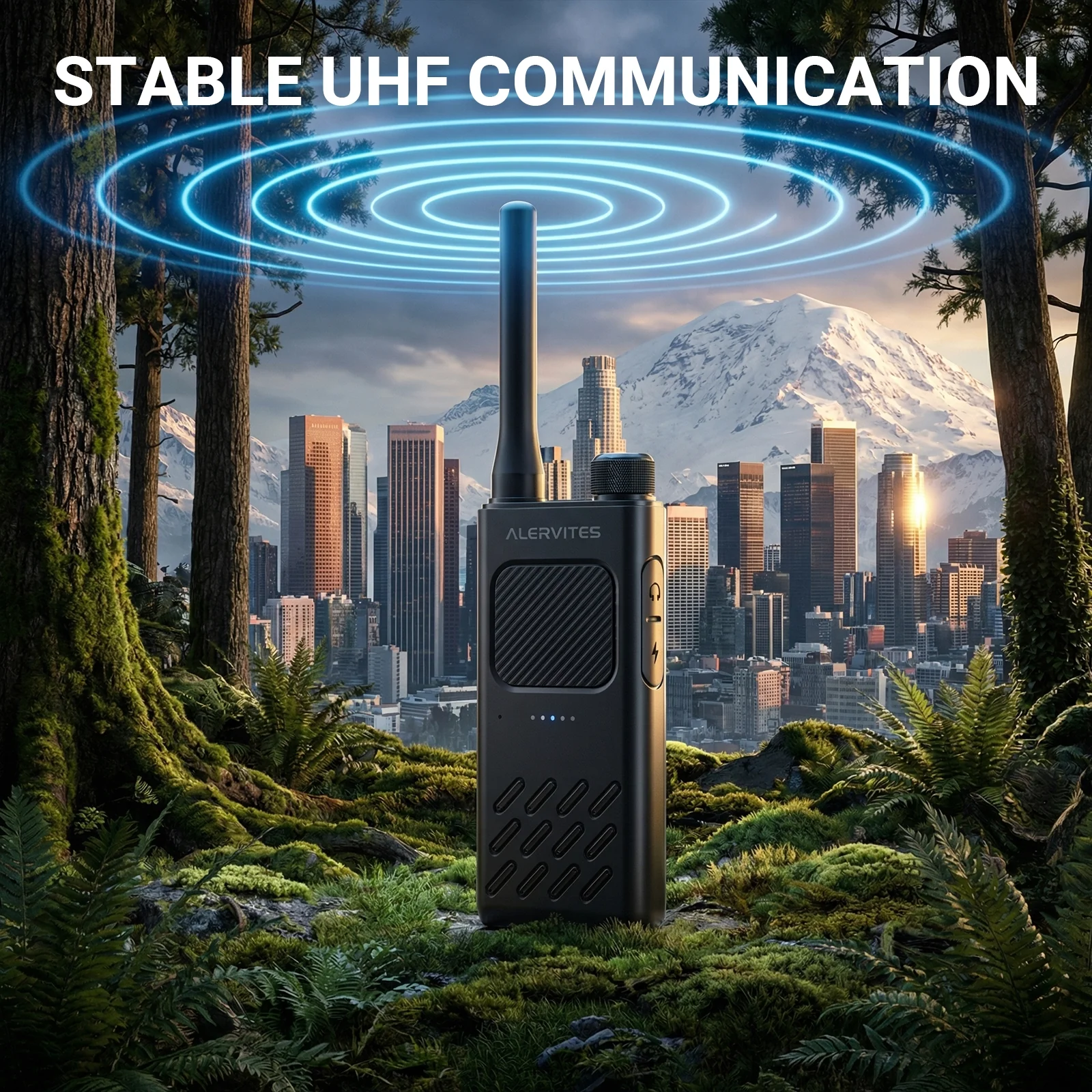 Alervites AT2 Smart UHF Radio | Off-Grid Text & Pic | App Control & Programming | 16mm Ultra-Thin | Dual-PTT | 2200mAh | USB-C Charging - Image 11