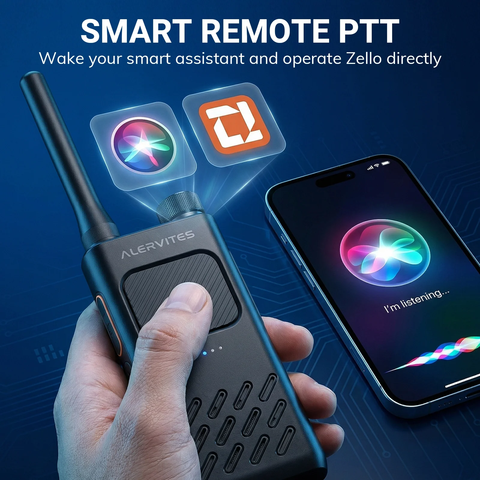 Alervites AT2 Smart UHF Radio | Off-Grid Text & Pic | App Control & Programming | 16mm Ultra-Thin | Dual-PTT | 2200mAh | USB-C Charging - Image 8