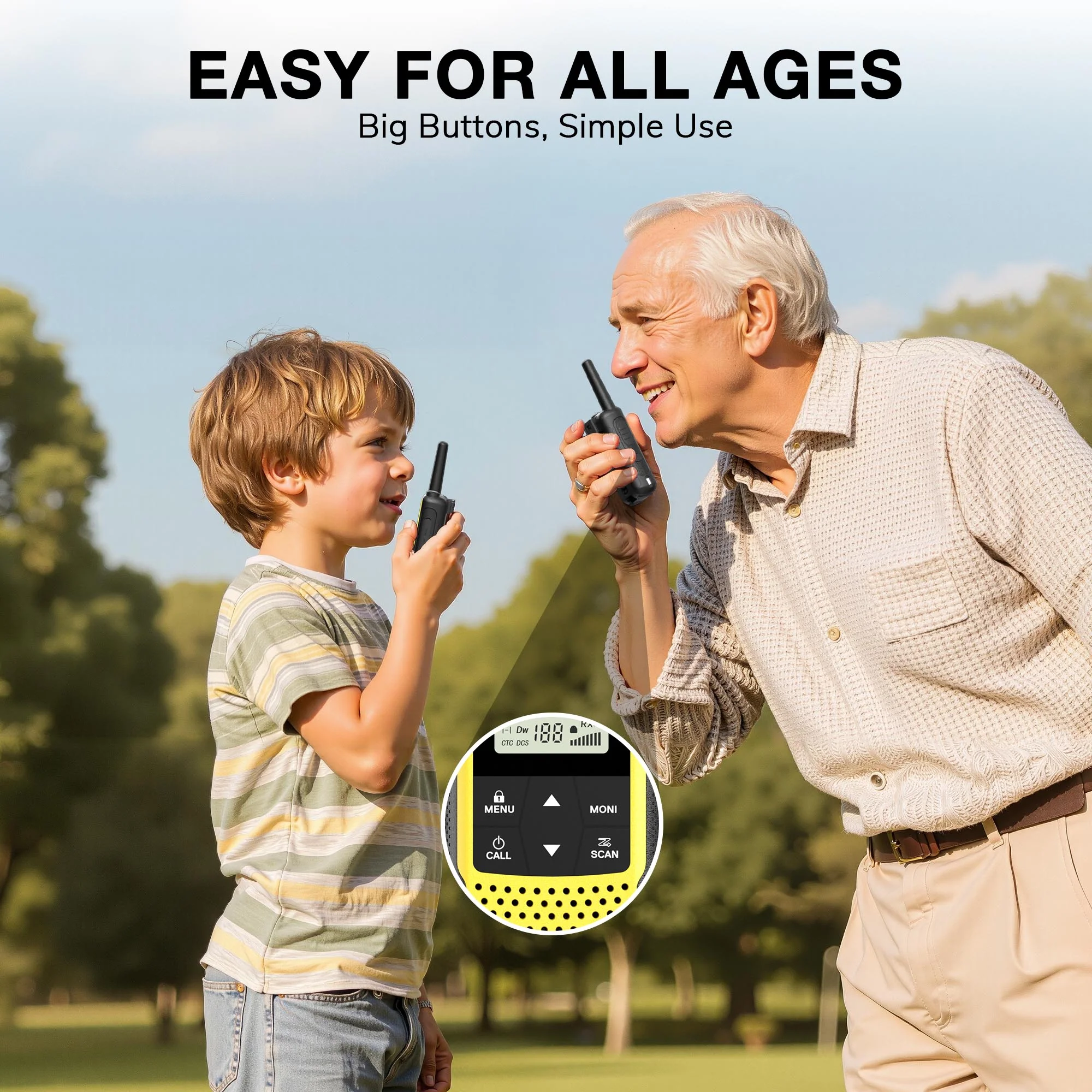 Baofeng BF-33C FRS/PMR Radio | USB-C Charging | Dual Watch | VOX | NOAA | 3 Pack | For Outdoor Play & Family Adventures - Image 2