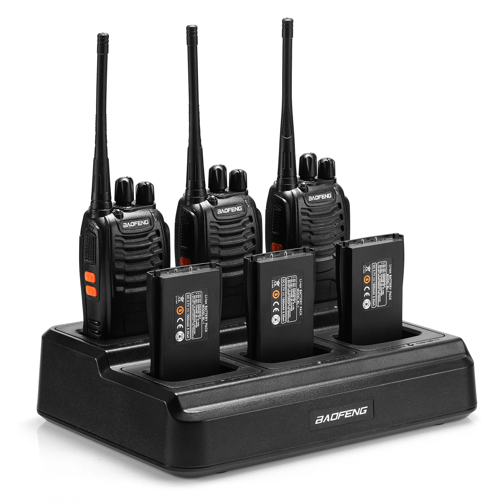 Baofeng BF-888S [6 Packs] with Bulk Charger | UHF | 5W | 16CH | CTCSS/DCS | Flashlight - Image 2