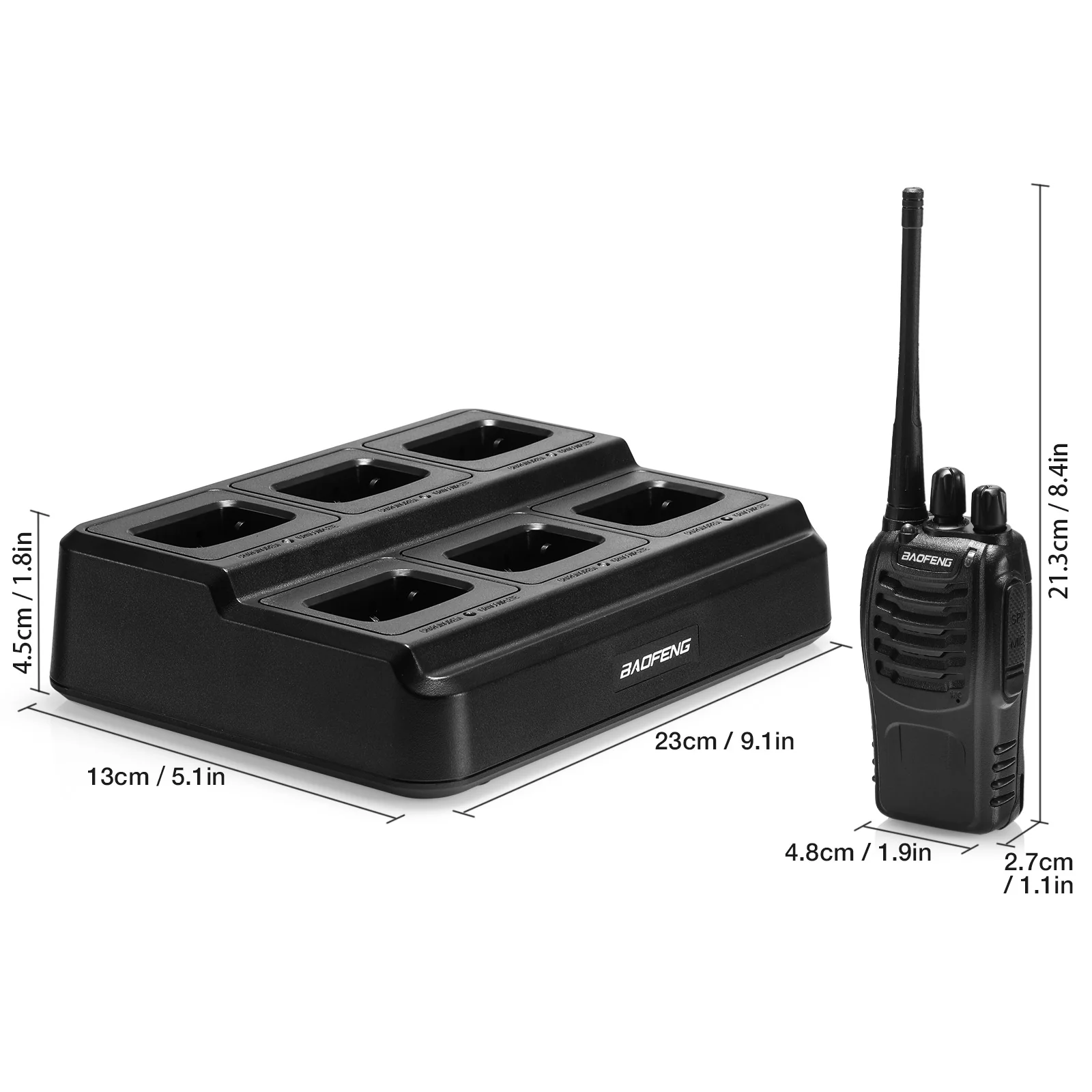 Baofeng BF-888S [6 Packs] with Bulk Charger | UHF | 5W | 16CH | CTCSS/DCS | Flashlight - Image 3