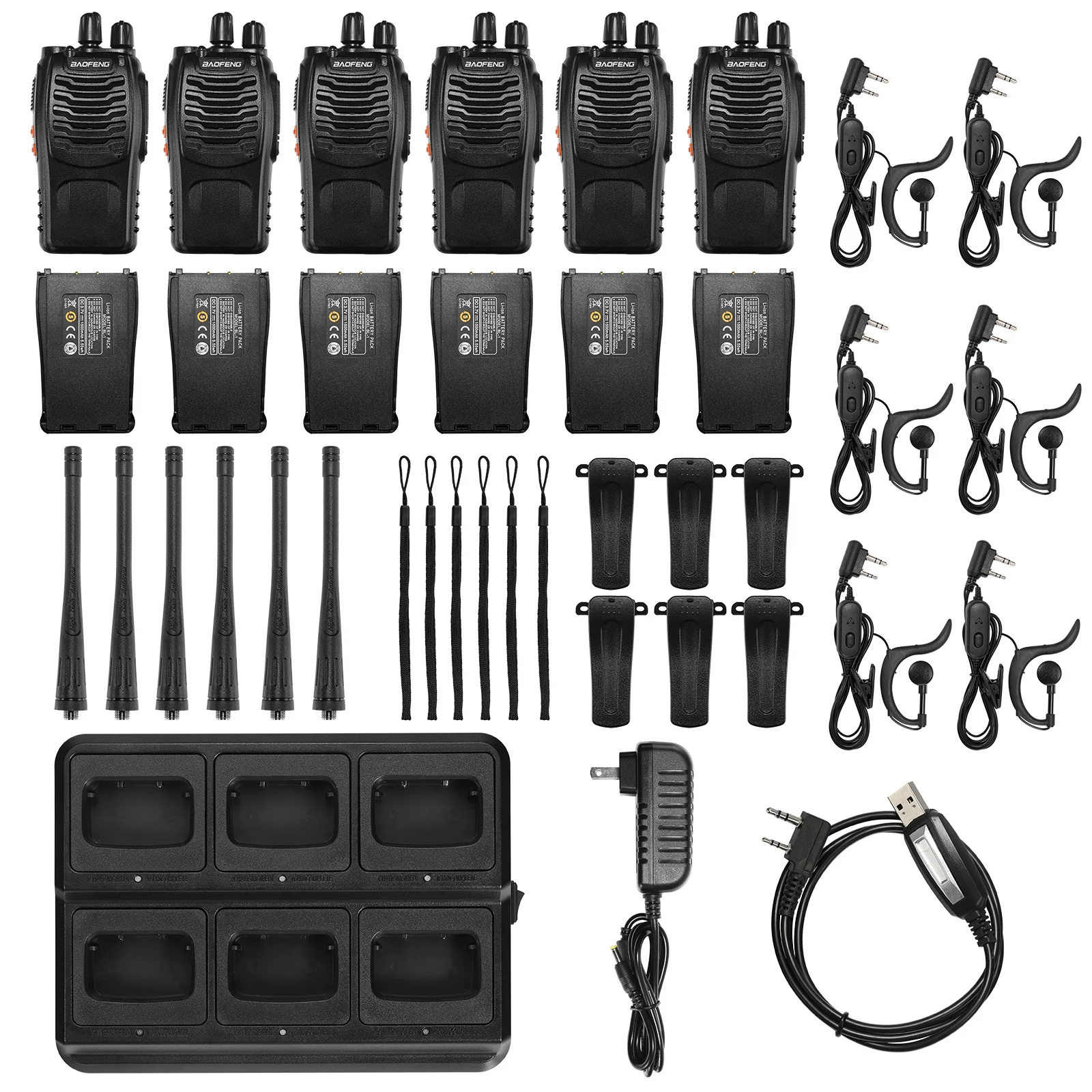 Baofeng BF-888S [6 Packs] with Bulk Charger | UHF | 5W | 16CH | CTCSS/DCS | Flashlight - Image 5