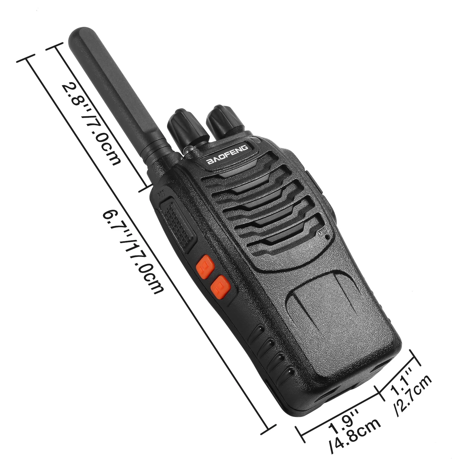 Baofeng BF-88ST FRS Radio | USB Charging | Upgraded 888S | Integrated Antenna |  Better Charger - Image 5
