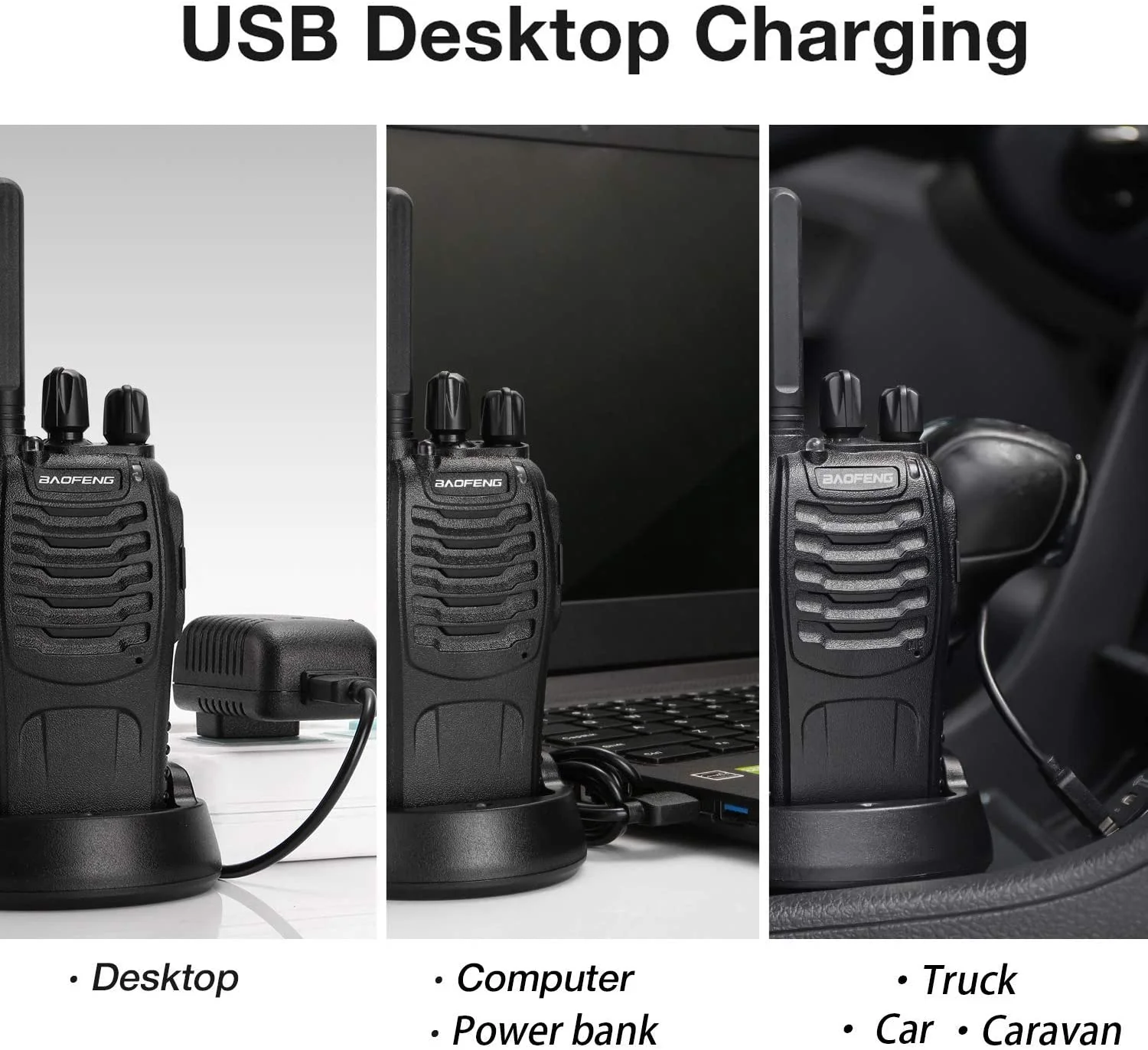 BAOFENG BF-88ST [6 Packs] with Six-way Charger & Cable | USB Charging - Image 4