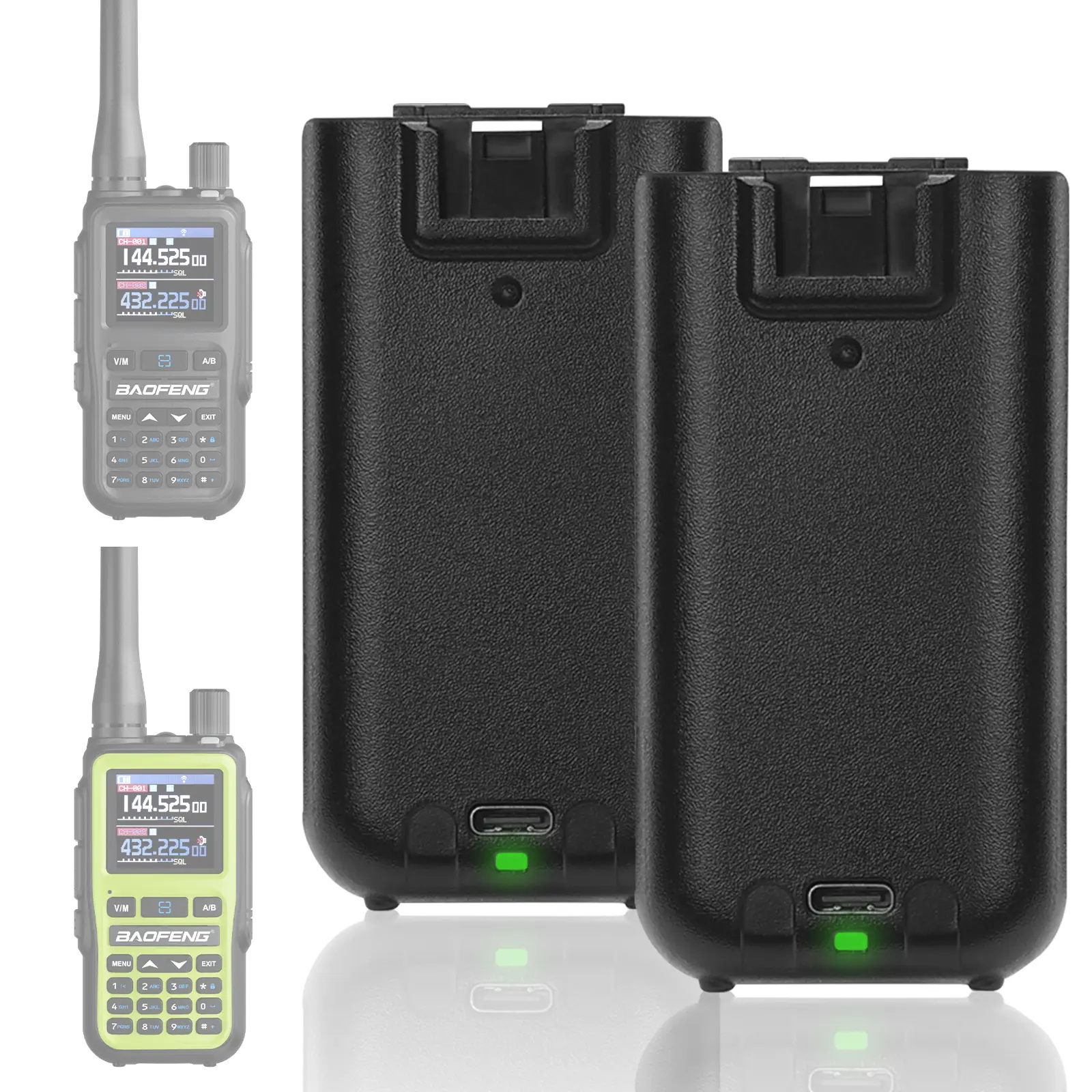 BAOFENG BL-5RMINI 1600mAh Battery | USB-C Charging | for UV-5R Mini & UV-5G Mini