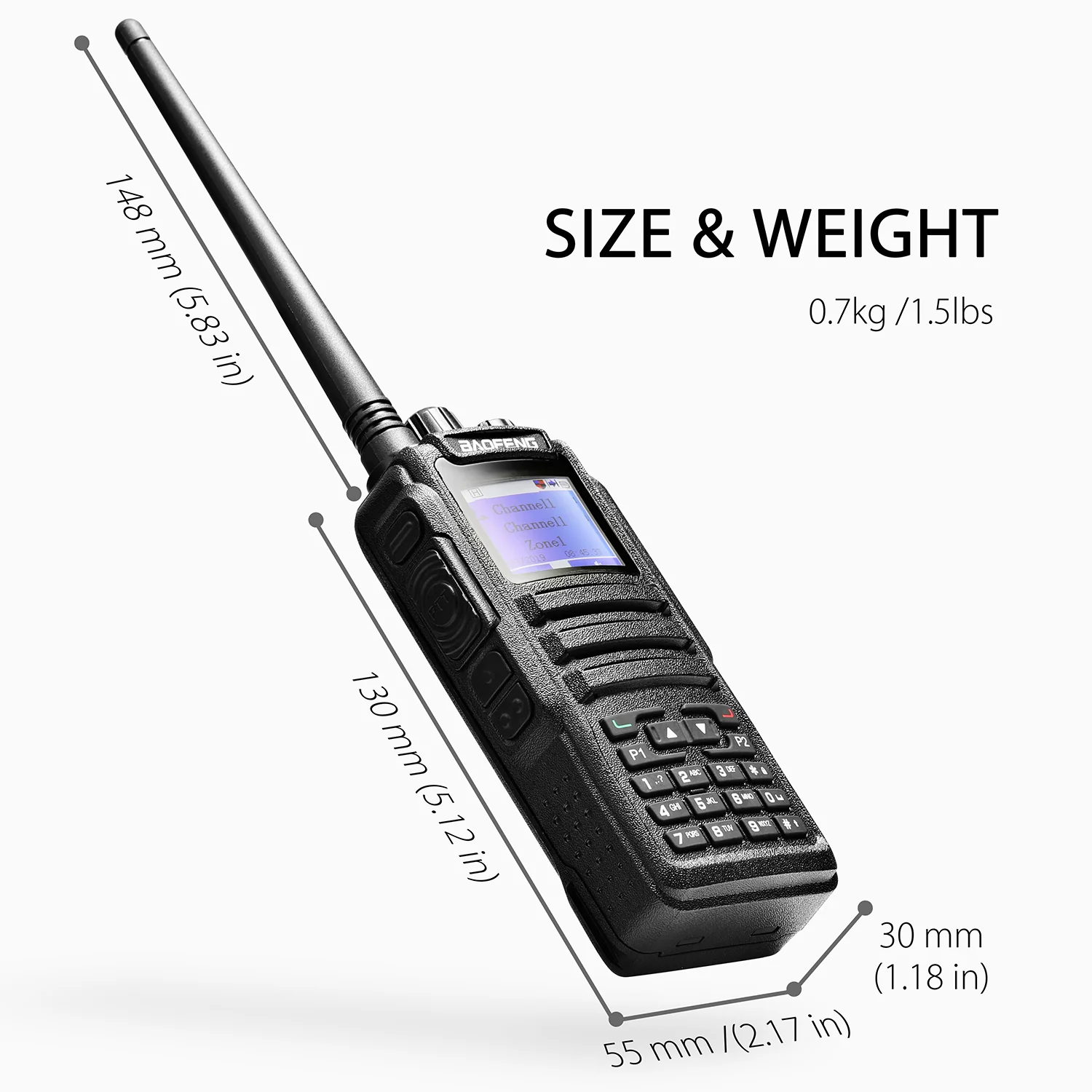 Baofeng DM-1701 DMR | Dual Band | 5W | 120K Contacts Import | SMS Function - Image 4