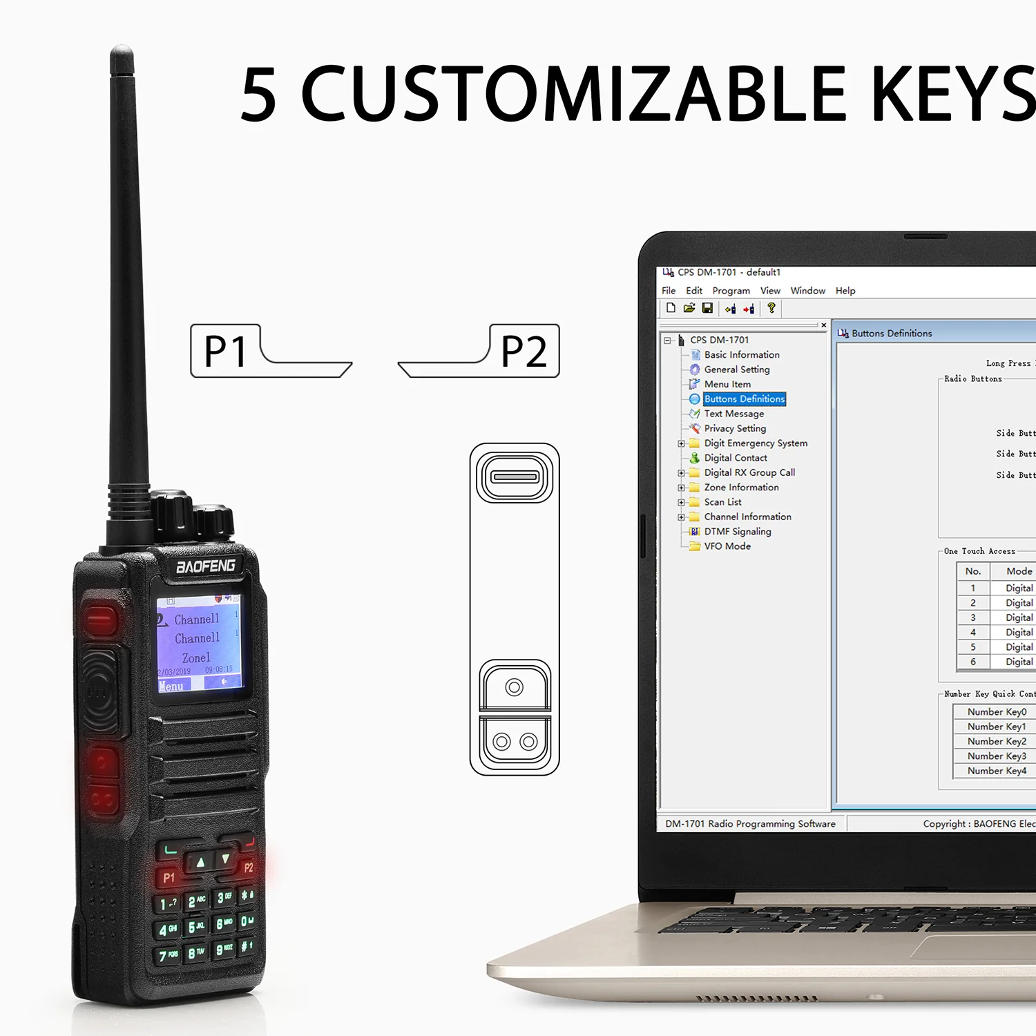 Baofeng DM-1701 DMR [OPEN BOX] - Image 3