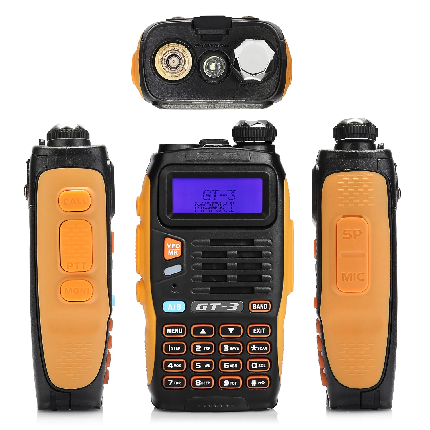 Baofeng GT-3 Mark II [10 Pack + Cable] | Dual Band | 5W | Better Antenna | Flashlight - Image 4