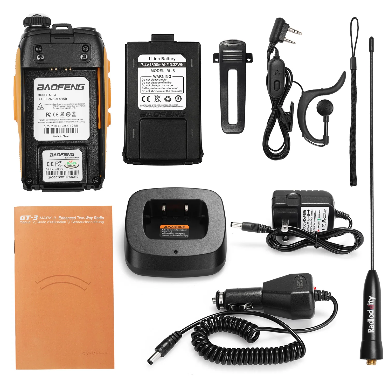 Baofeng GT-3 Mark II [2 Pack] | Dual Band | 5W | Better Antenna | VOX | Flashlight [DISCONTINUED] - Image 12