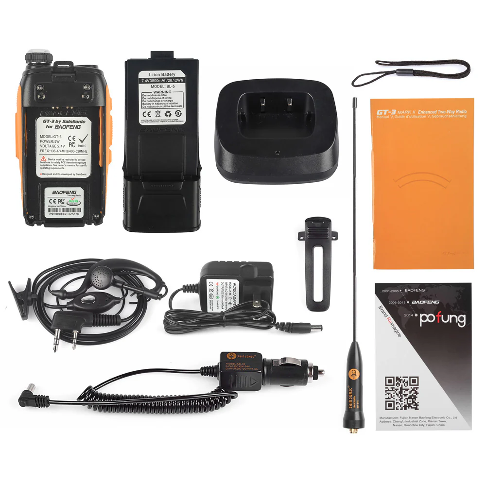 Baofeng GT-3 Mark II | Dual Band | 5W | Better Antenna | 3800mAh | Flashlight Radio [DISCONTINUED] - Image 13