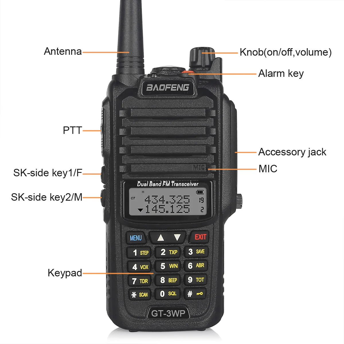 Baofeng GT-3WP Waterproof Two Way Radio + Speaker Mic [DISCONTINUED] - Image 3