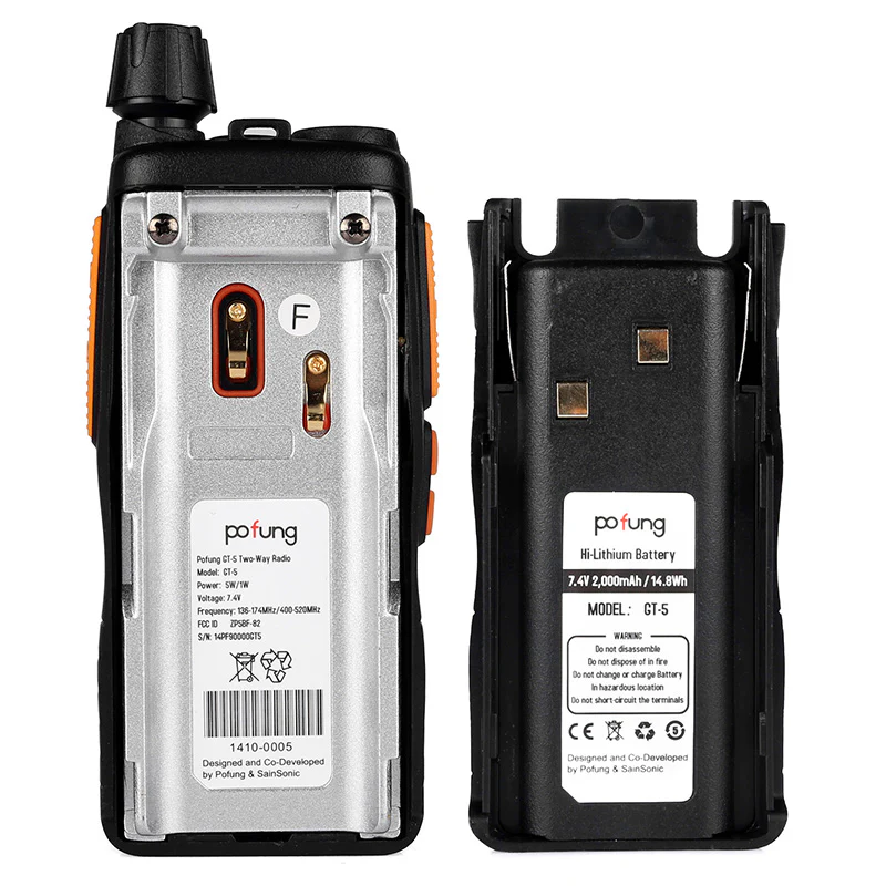 Baofeng GT-5 | Max 5W | Dual Band | 2800mAh | Analog Radio [DISCONTINUED] - Image 8
