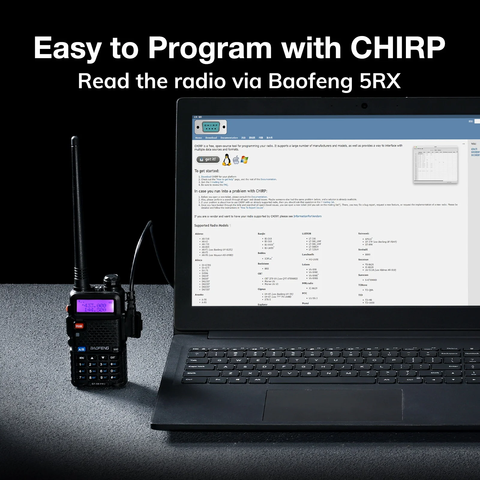 Baofeng GT-5R Pro Ham Radio | 5W | Dual Band | UHF/VHF/FM/Airband/NOAA Receiver | 128 CH | 1800mAh Battery | Supports CHIRP - Image 10