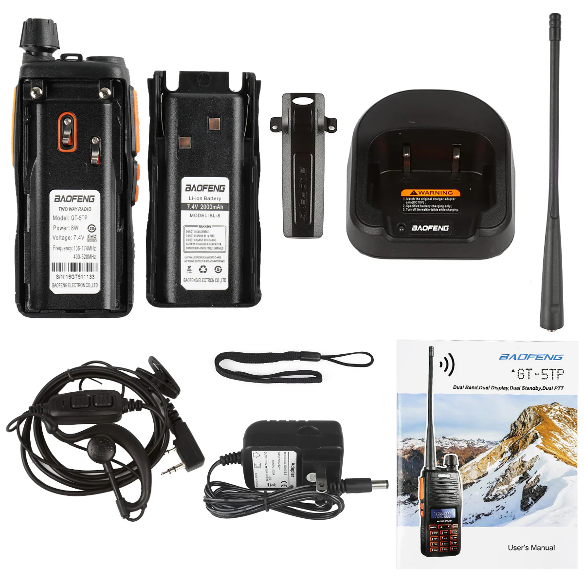 Baofeng GT-5TP Two-Way Radio [2 Packs] + Cable [DISCONTINUED] - Image 7