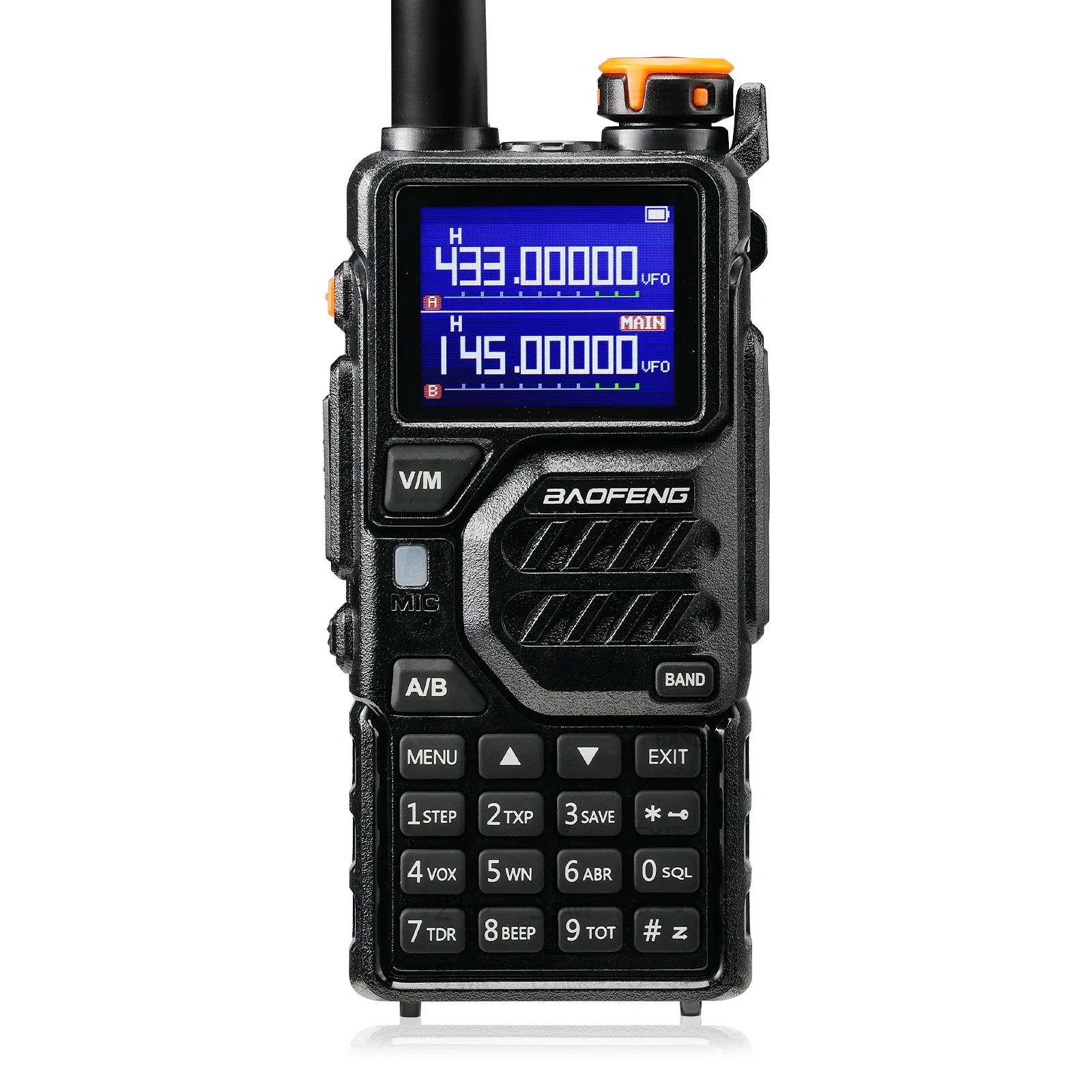Baofeng K5 Plus Tri-Band Ham Radio | 10W | VHF/UHF/1.25M | Tri-Power | NOAA | 999CH | Frequency Copy| Scramble | 2500mAh Battery