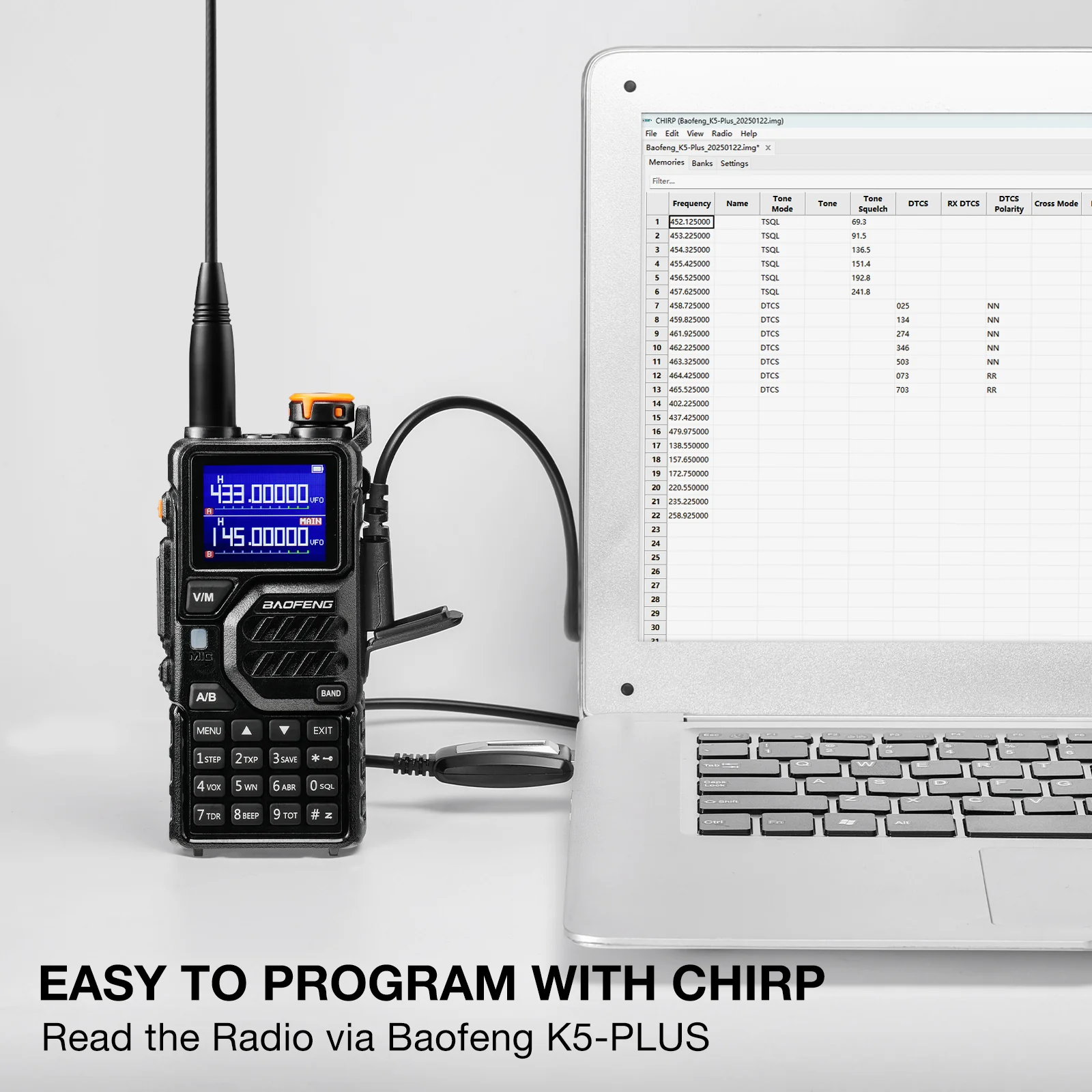 Baofeng K5 Plus Tri-Band Ham Radio | 10W | VHF/UHF/1.25M | Tri-Power | NOAA | 999CH | Frequency Copy| Scramble | 2500mAh Battery - Image 10