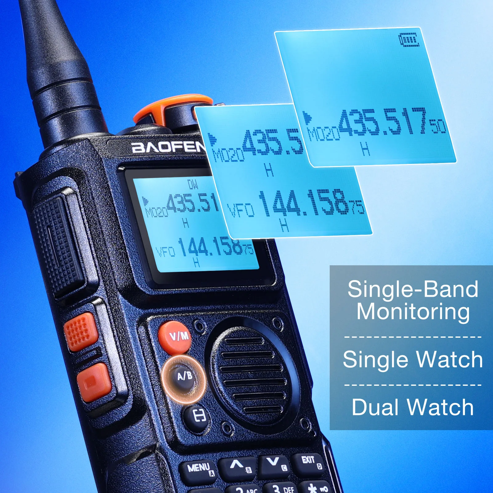 Baofeng K6 Tri-Band Radio | 5W | 999 CH | UHF/VHF/1.25M/NOAA/FM/Air Receiver | Reverse Repeater Freq | 2600mAh Type-C Battery - Image 9