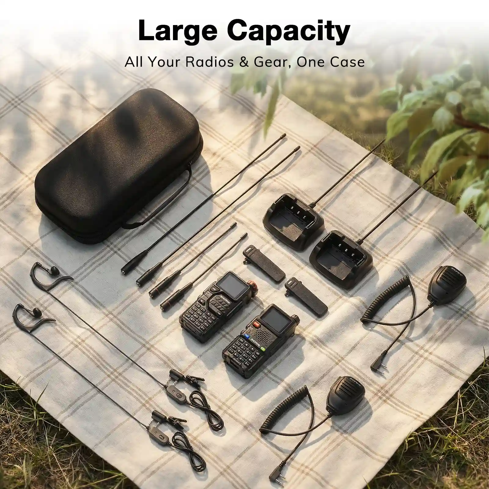 Baofeng PB5 Walkie Talkie Carrying Case | Protective Handheld Radio Storage Case Holder | Custom Foam | Compatible with UV-5RM/ AR-5RM/ K5 Plus/ UV-5G Plus/ UV-7B - Image 7