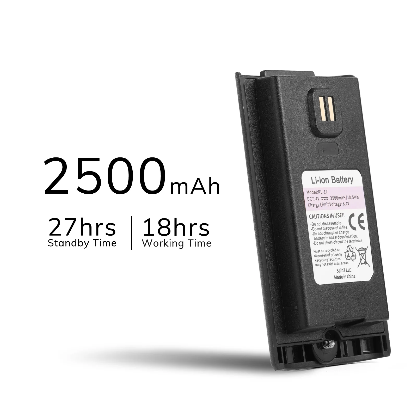Baofeng RL-17 | 2500mAh Original Battery for UV-17R/UV-17R Plus/UV-17R Pro | Type-C Charging | 7.4V - Image 2
