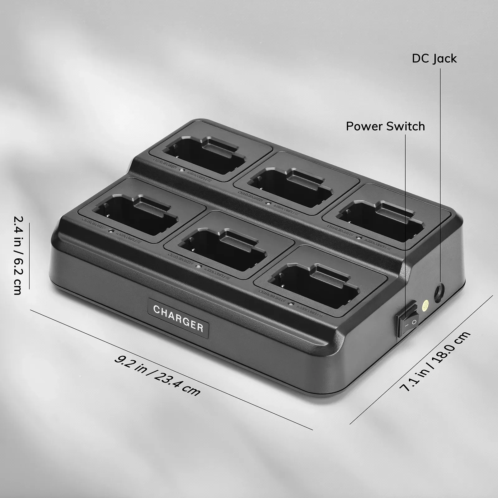 Baofeng RT22 Six-Way Charger |  Multi-Unit Charging Station Base | For Baofeng T22 & Retevis RT22/RT22S/RB19/RB19P/RB39 /RB39P |  Rapid Charger - Image 4