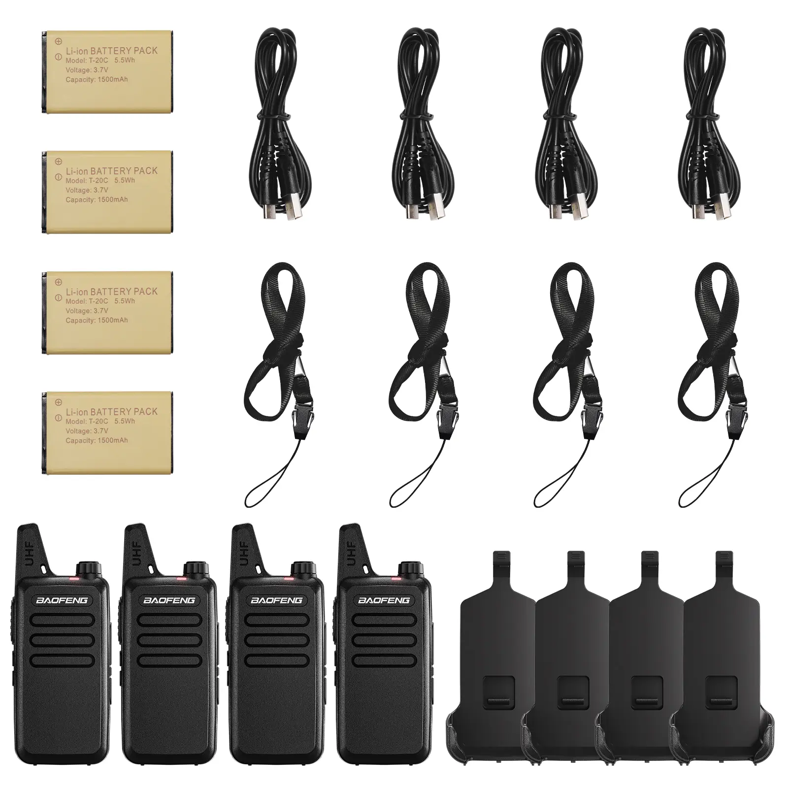 Baofeng T22 FRS/PMR Radio | USB-C Charging | 1500mAh Battery | Portable Walkie Talkie for Hotel/Restaurant/Construction - Image 11