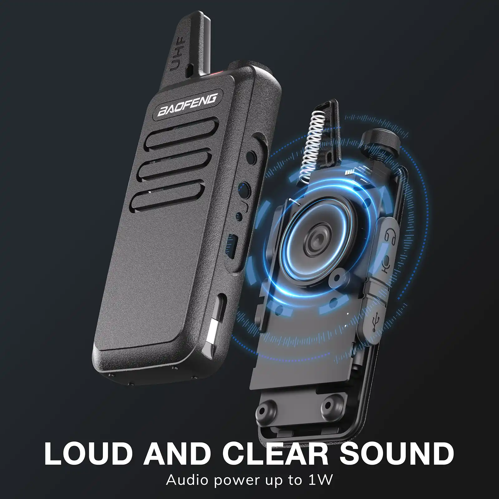 Baofeng T22 FRS/PMR Radio | USB-C Charging | 1500mAh Battery | Portable Walkie Talkie for Hotel/Restaurant/Construction - Image 8