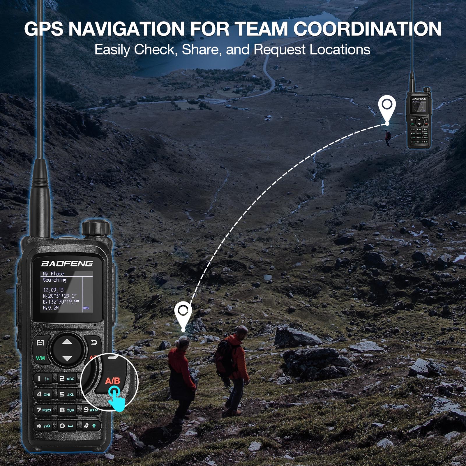 Baofeng UV-28 Plus Tri-band Radio | 10W | GPS | APP Programming | 1.77 Inch Color Screen | 1000CH 10 Zones | NOAA | 2200mAh Battery - Image 3