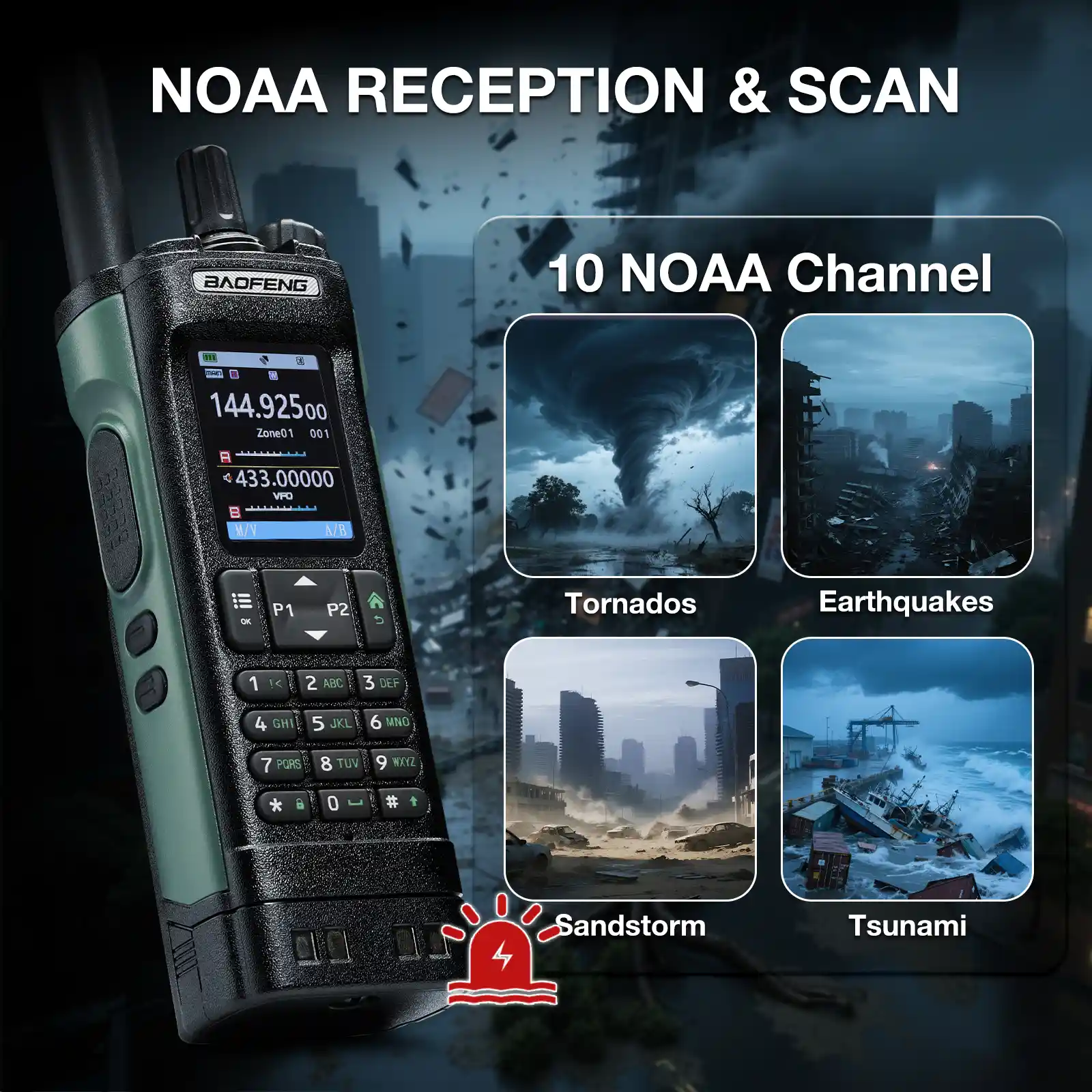 Baofeng UV-32 Ham Radio | 10W | Multi-Band | GPS | APP & CHIRP Programmable | 2.0” Large Color Display | 1000CHs | NOAA/Airband Receiver - Image 12