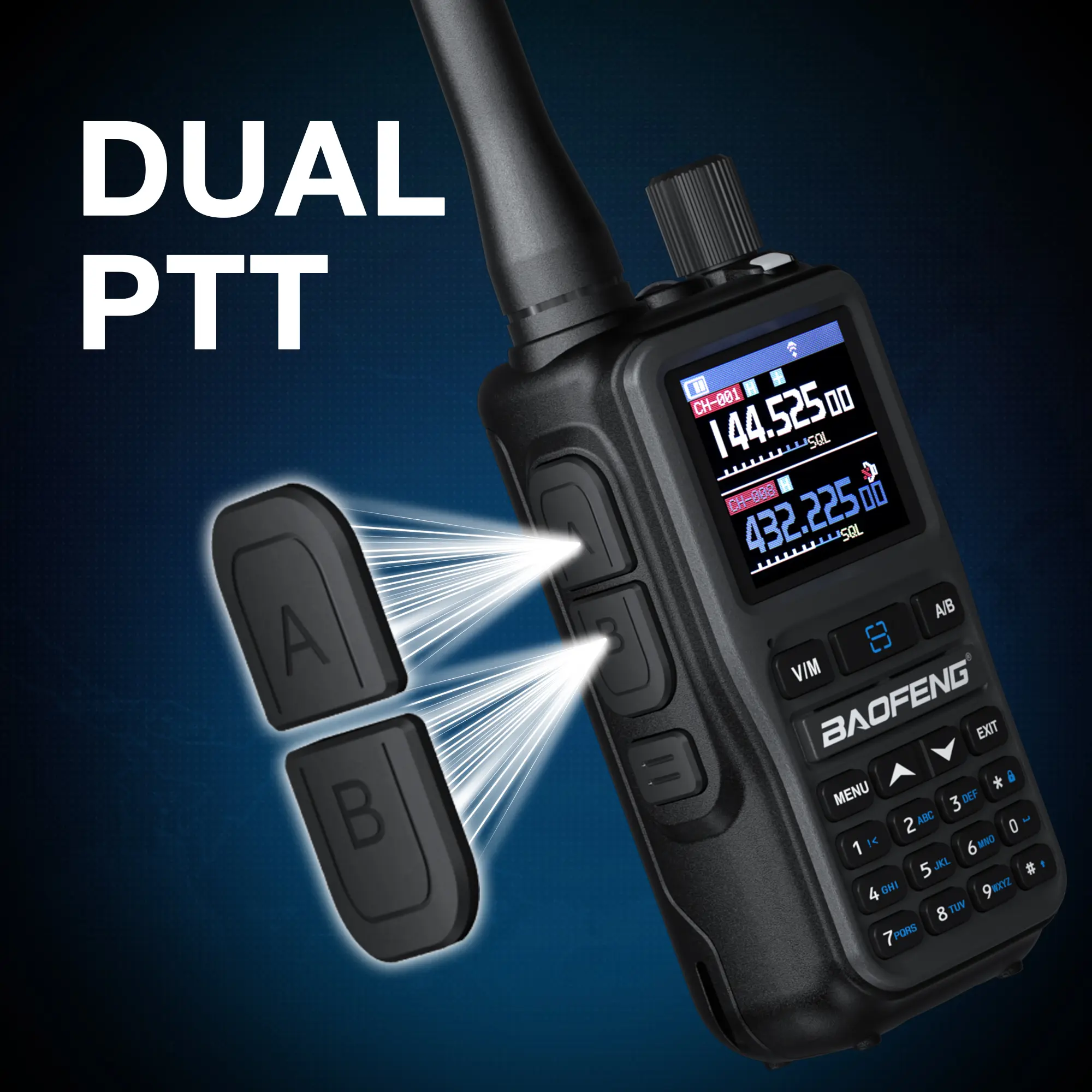 Baofeng UV-5G Mini GMRS Radio | 5W | APP Programming | 1.44 Inch Color Screen | 999CH | NOAA | USB-C Charging - Image 7