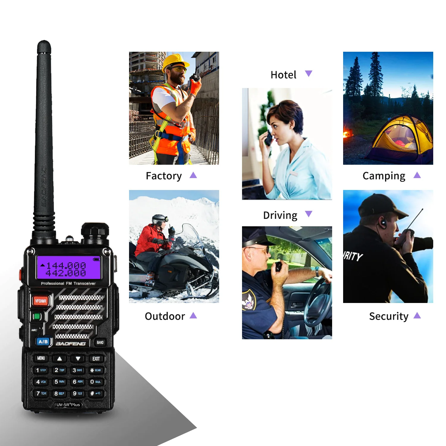 Baofeng UV-5R PLUS [10 Pack + Cable] | DUAL BAND | 4/1W | 128CH | FLASHLIGHT - Image 10