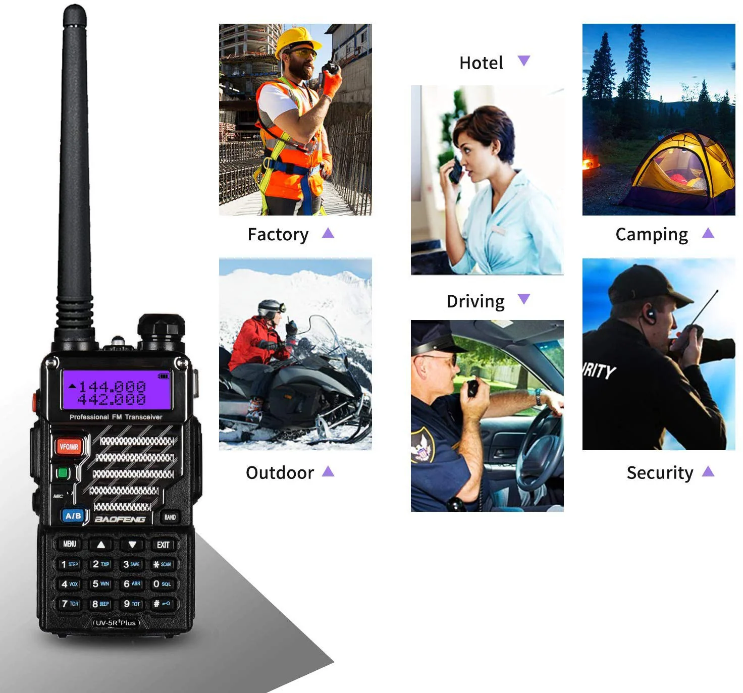Baofeng UV-5R PLUS [5 Colors] | DUAL BAND | 4/1W | 128CH | FLASHLIGHT - Image 6