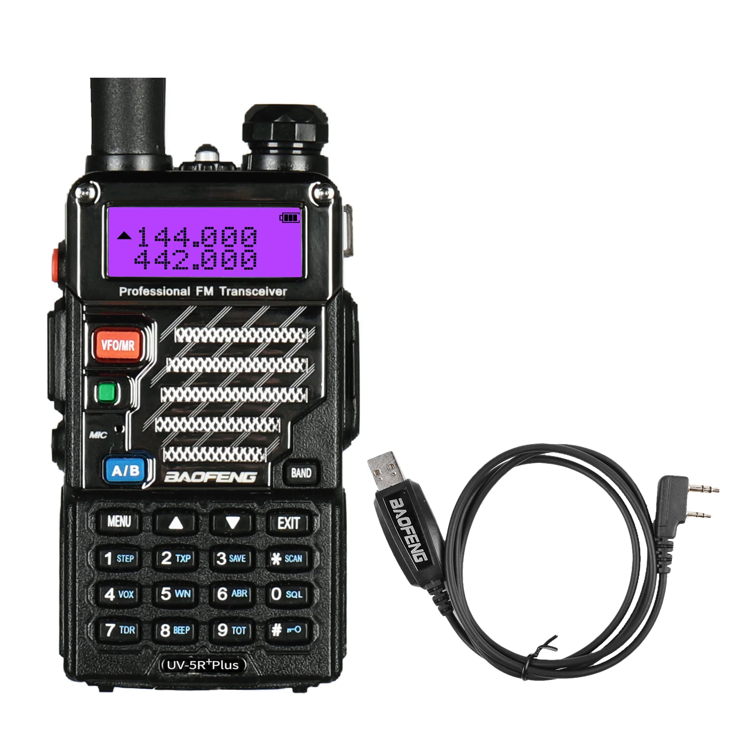 Baofeng UV-5R PLUS | DUAL BAND | 4/1W | 128CH | FLASHLIGHT | with Cable [DISCONTINUED]