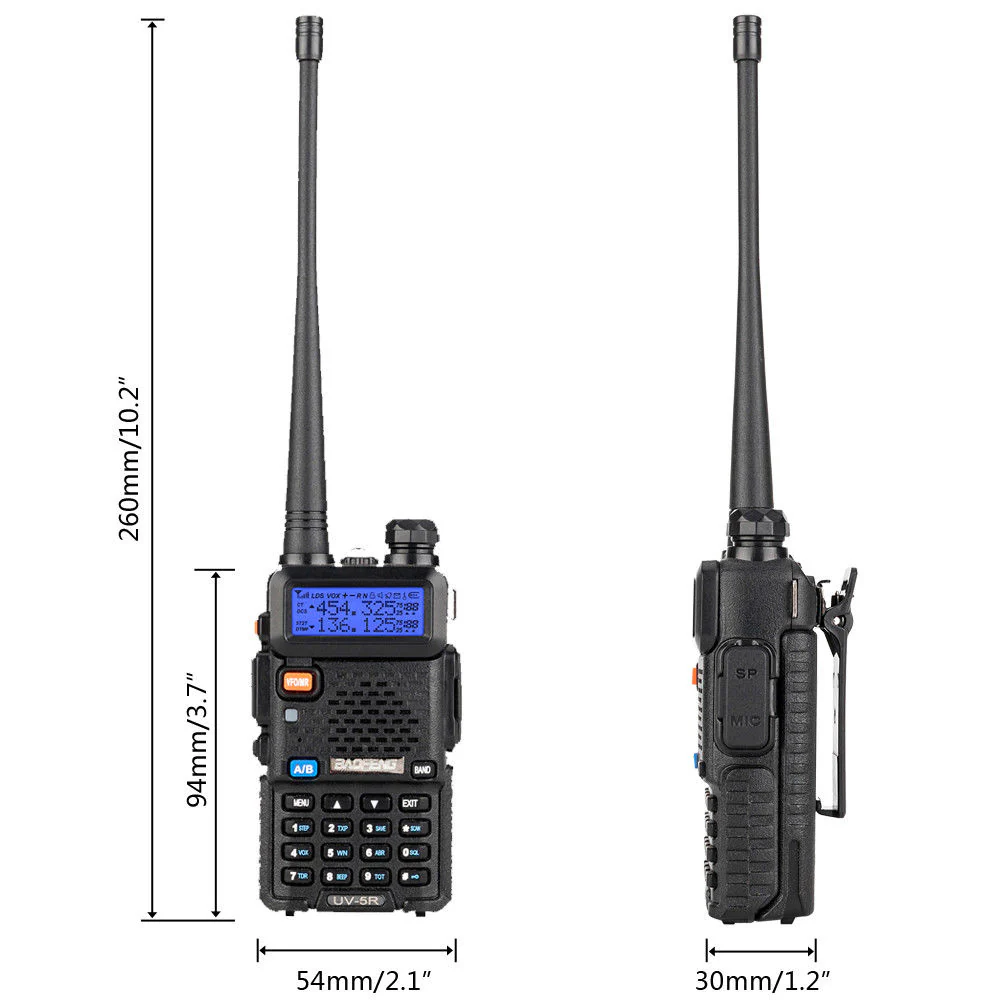 Baofeng UV-5R [2 Pack] | Dual Band | 4/1W | 128CH | Flashlight | VOX | Alert - Image 7