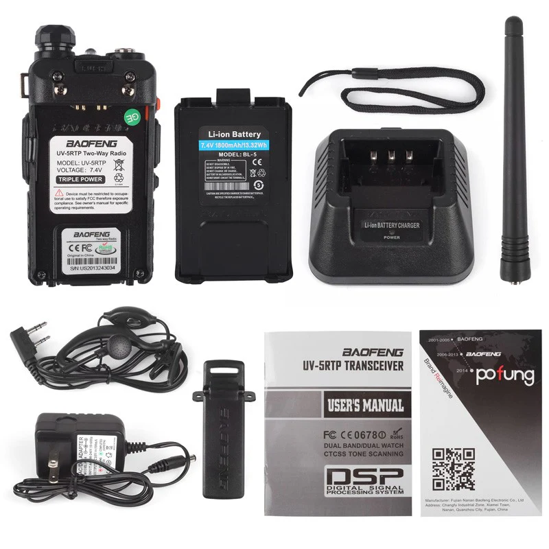 Baofeng UV-5RTP | Dual Band | 8W/4W/1W | Tri-power Two Way Radio | w/ Cable & Speaker - Image 11