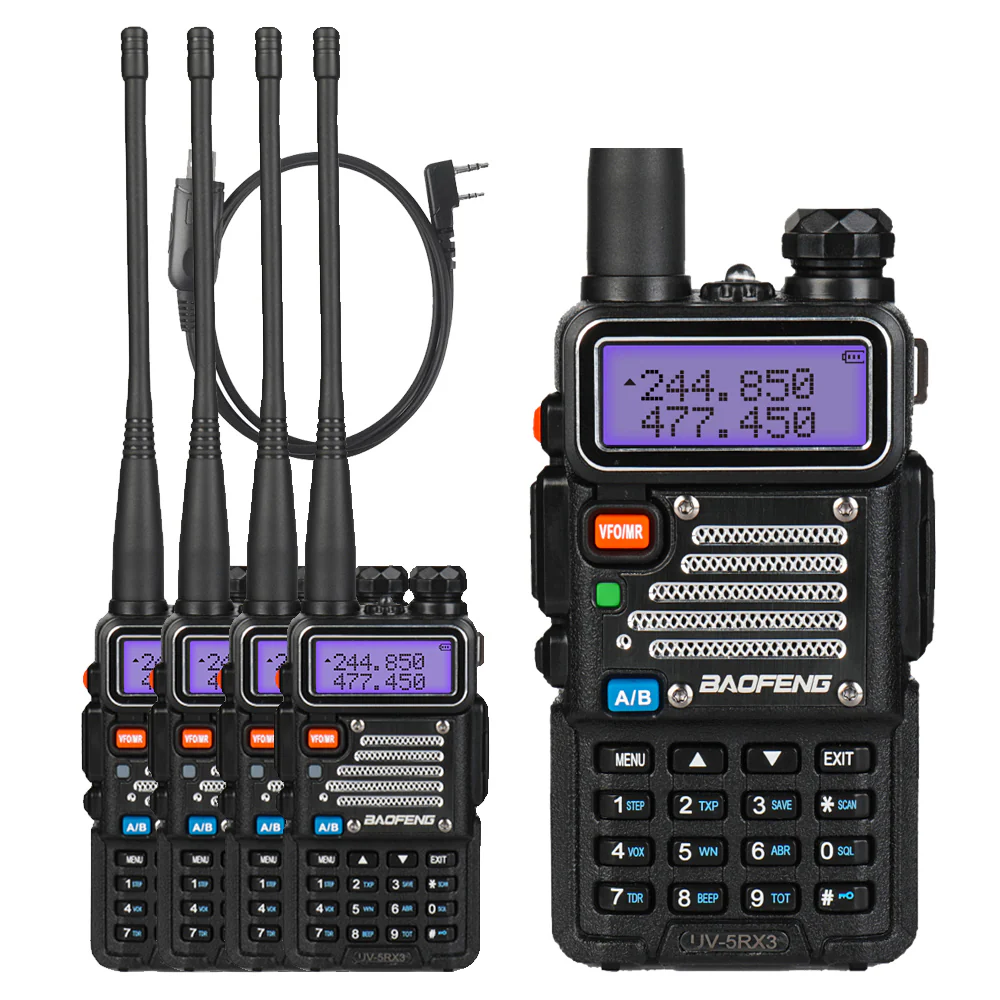 Baofeng UV-5RX3 [5 Packs] | Tri-band 1.25M | Tri-color LCD | 2 Antennas | with Cable | Support CHIRP Programming - Image 15