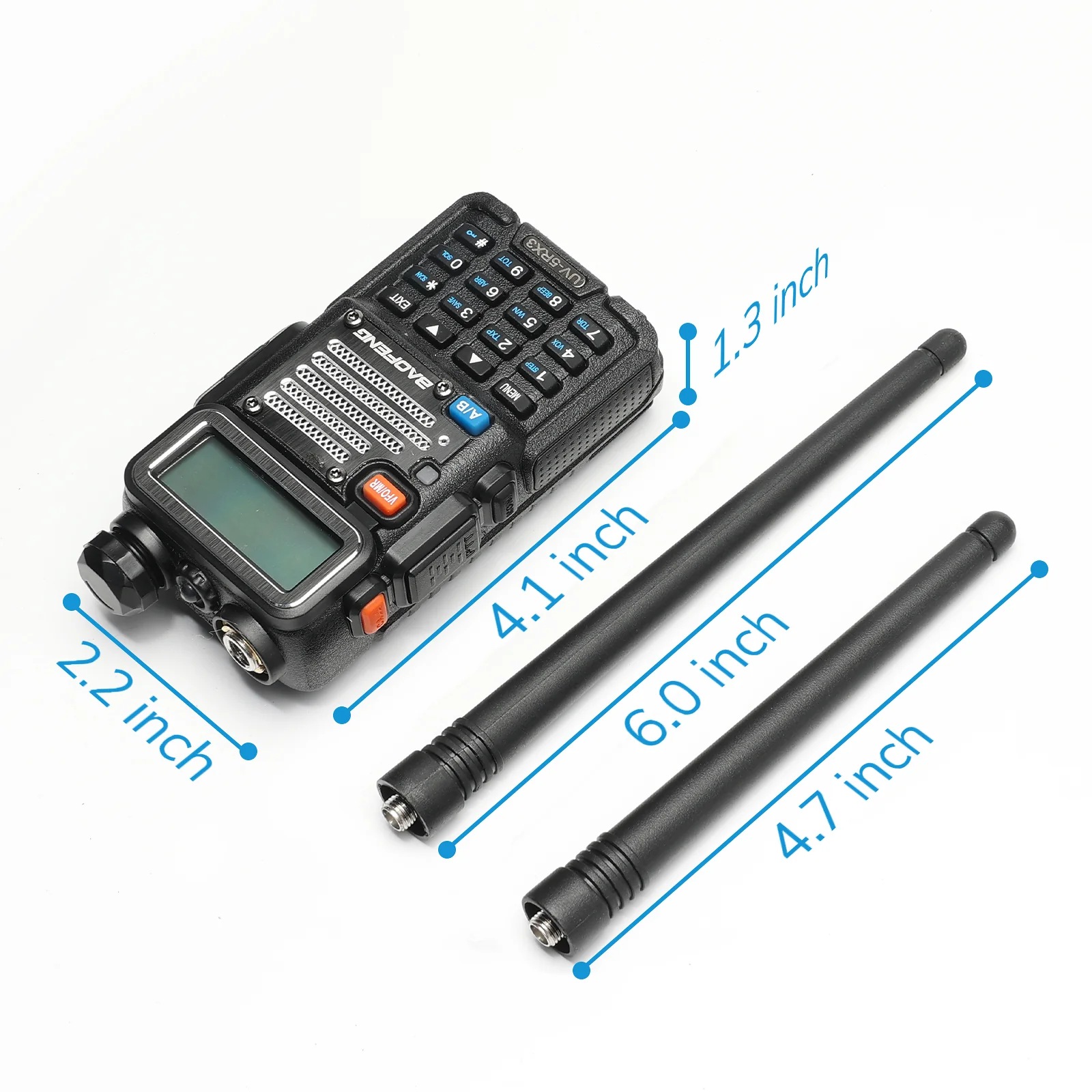 Baofeng UV-5RX3 [5 Packs] | Tri-band 1.25M | Tri-color LCD | 2 Antennas | with Cable | Support CHIRP Programming - Image 5