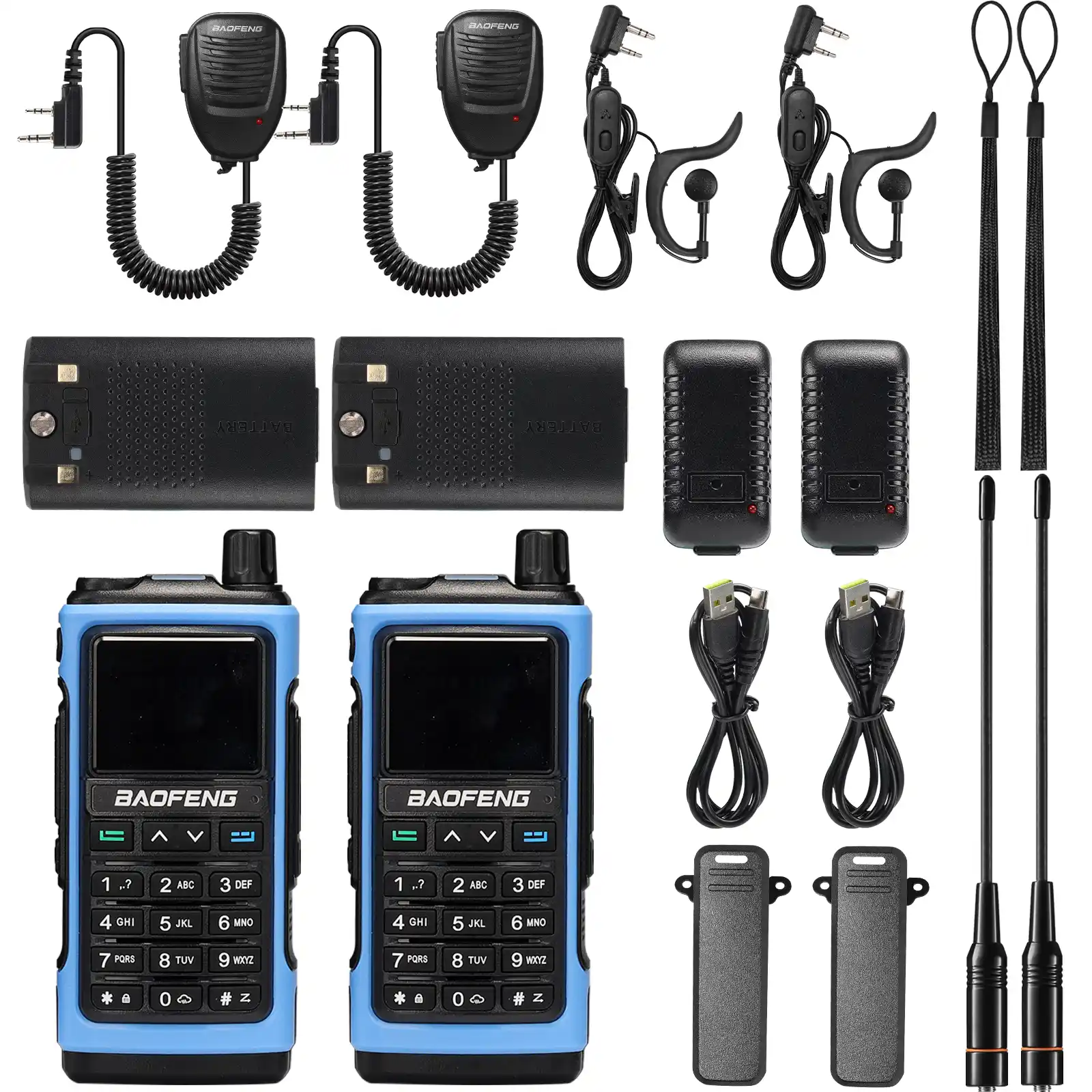 Baofeng UV-7B Handheld Radio | BT APP Programmable | 1.77" Color Display | Aviation & NOAA Receive | 1000 Channels | USB-C Rechargeable | Frequency Copy - Image 13