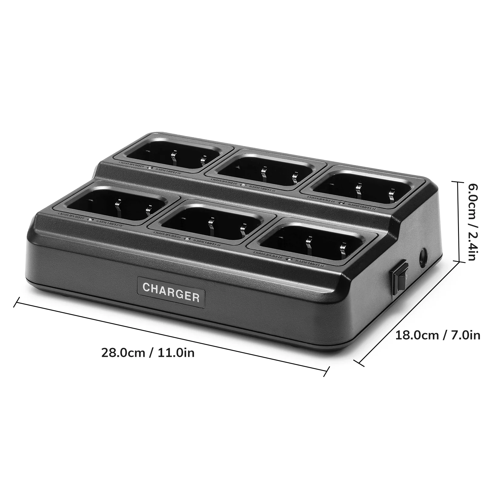 Baofeng UV-9G Six Way Charger | Bulk Charger Station | for UV-9G GT-3WP UV-9R UV-9R Plus - Image 3