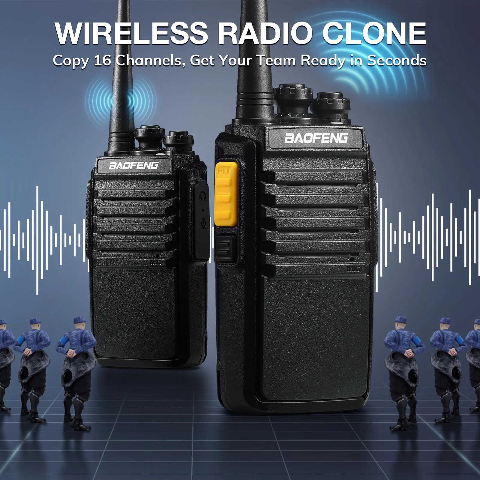 Baofeng V1D Two Way Radio | UHF | Noise Reduction | Frequency Copy | Privacy Encryption | VOX | 4 Pack - Image 5