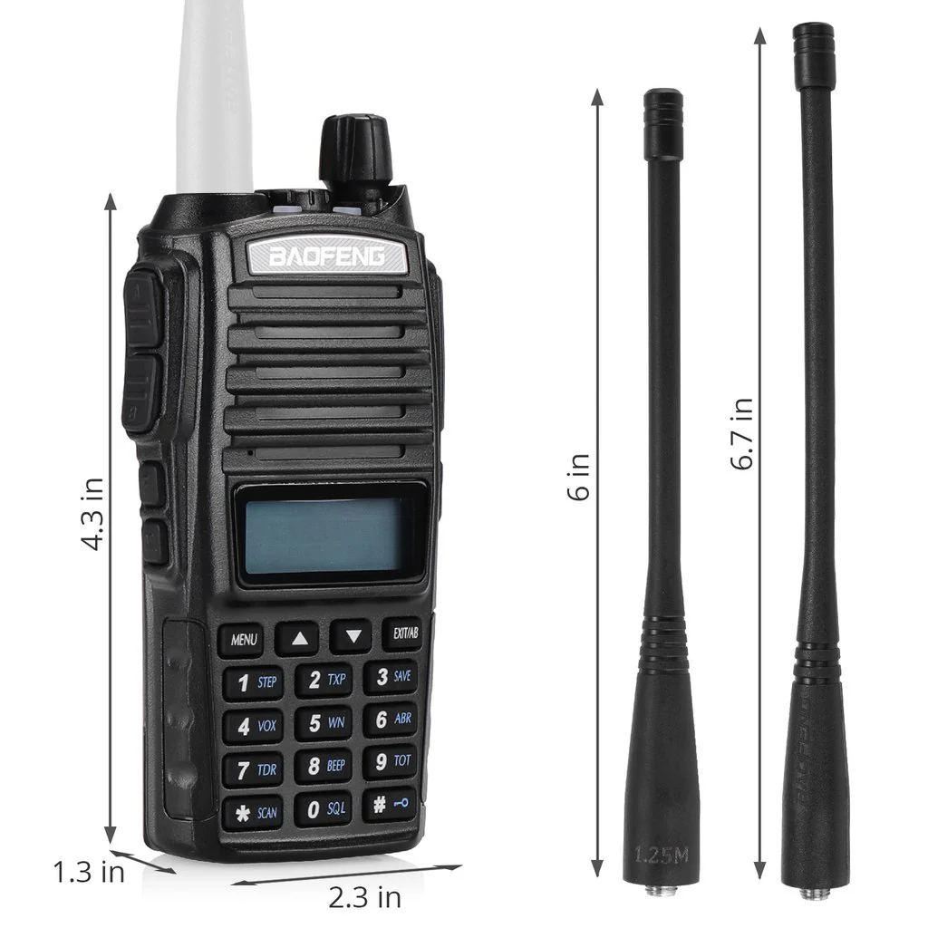 BAOFENG X RADIODDITY UV-82X3 Radio | Tri-band 1.25M | Dual PTT | 2 Antennas | with Cable [DISCONTINUED] - Image 6