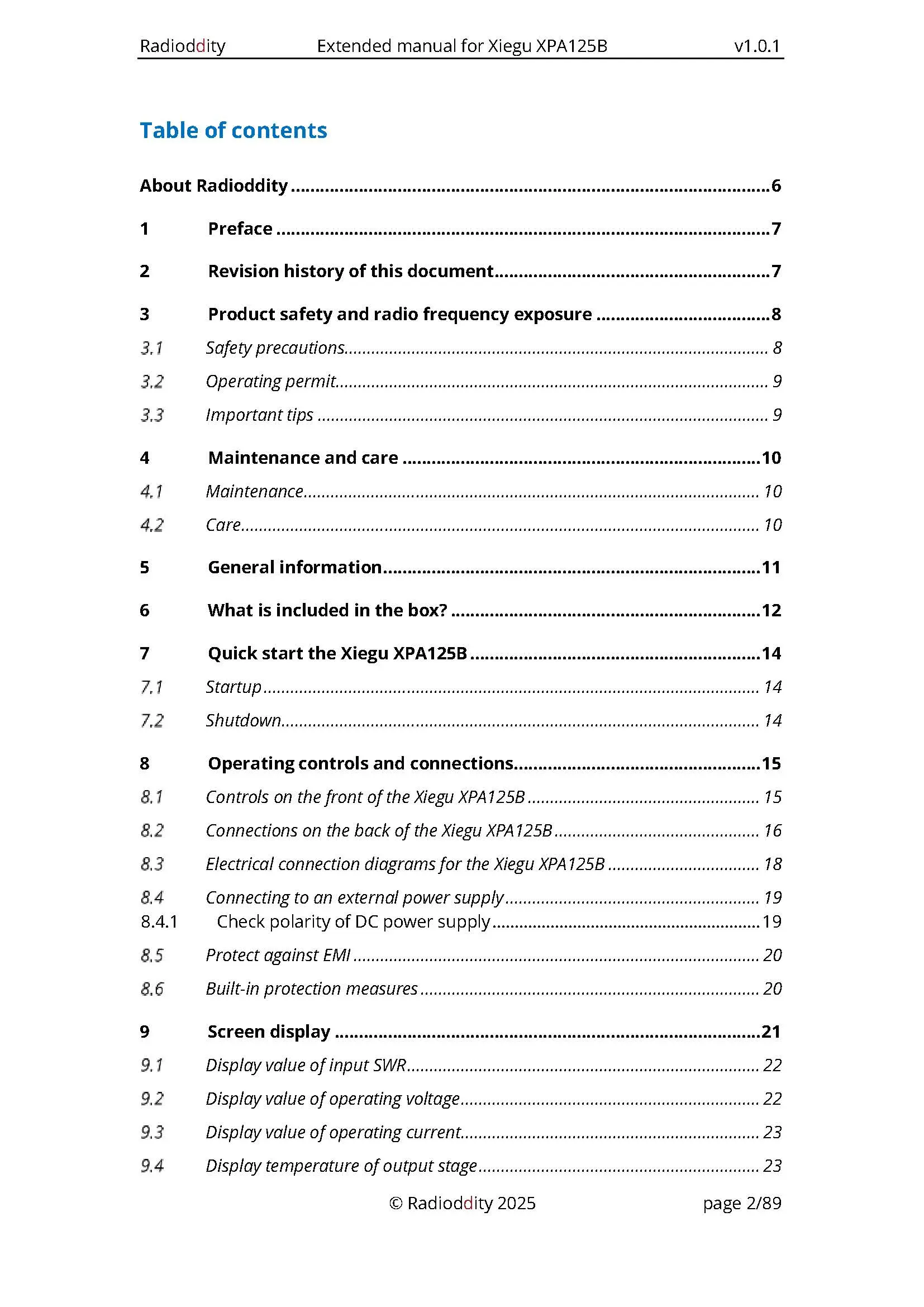 [eBook] Radioddity Extended Manual for Xiegu XPA125B - Image 2