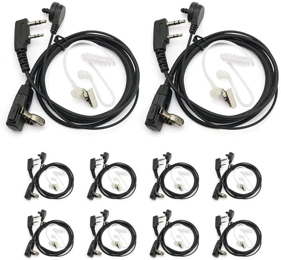 FBI Style Earpiece Headset [10 Packs] for Radioddity Baofeng TYT | K Plug