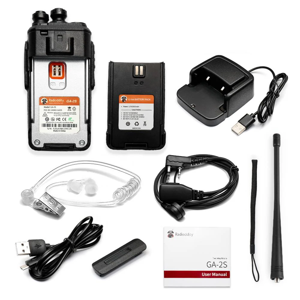 Radioddity GA-2S [2/4 Packs] UHF Long Range USB Two way Radio | Support CHIRP Programming - Image 11