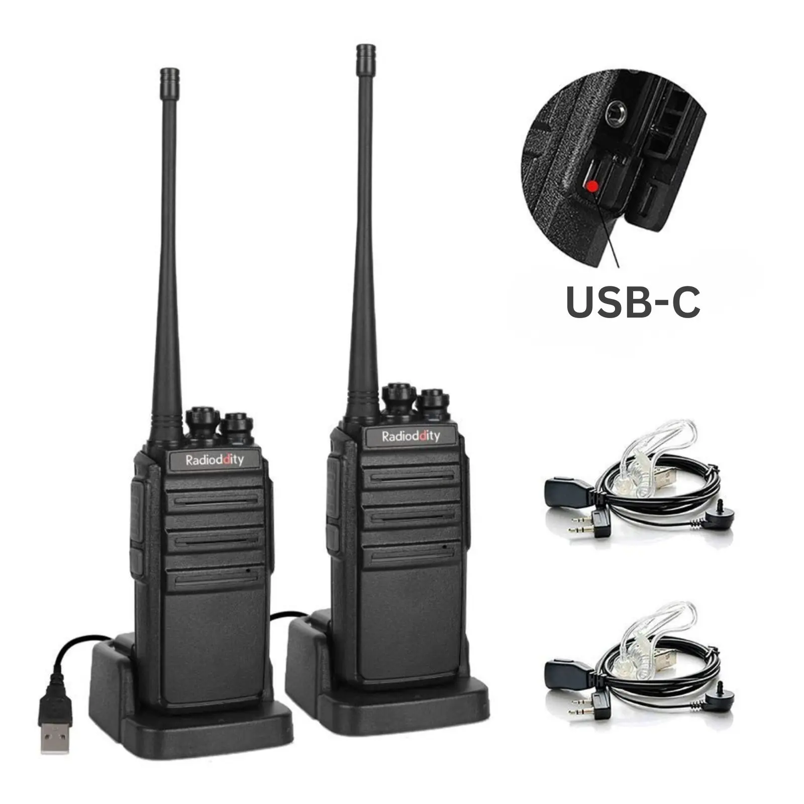 GA-2S UHF Long Range Two Way Radio Rechargeable VOX Walkie Talkies [DISCONTINUED] - Image 4