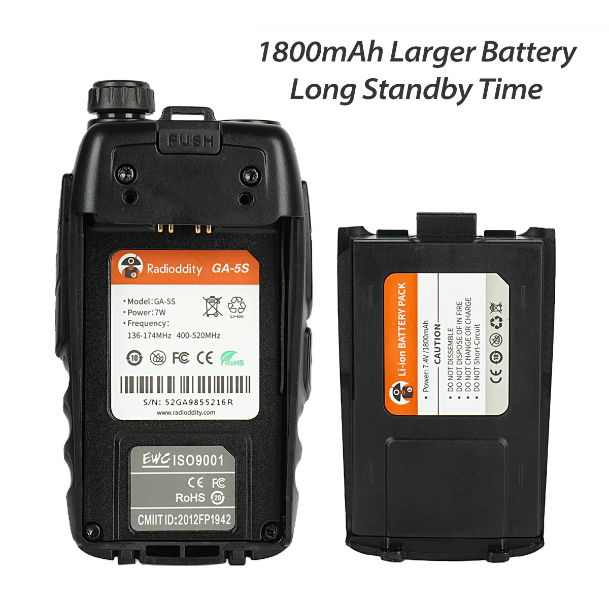GA-5S Dual Band Tri-Power Two way Radio [2 Pack + 1 Cable] [DISCONTINUED] - Image 5