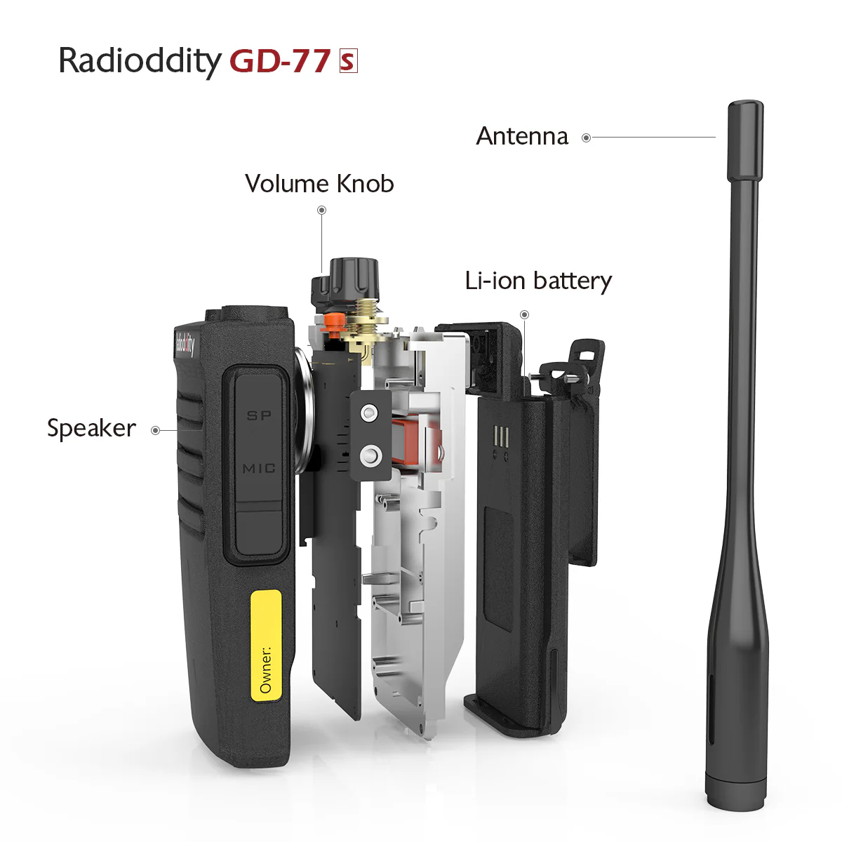 GD-77S DMR [10 Packs] | Dual Band | 5W | 2 Time-slot DMR | 2200mAh | with Cable [DISCONTINUED] - Image 6
