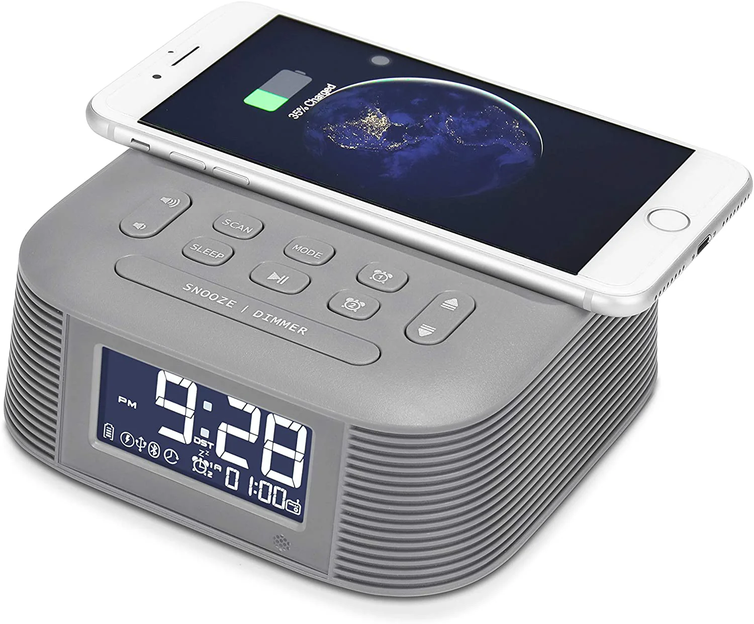 InstaBox D10 Wireless Charging Digital Alarm Clock FM Radio [DISCONTINUED]