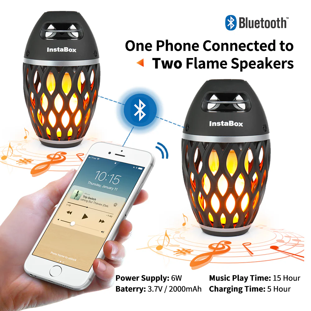 InstaBox FS18 Firestarter LED Flame Speaker Bluetooth 4.2 [DISCONTINUED] - Image 4