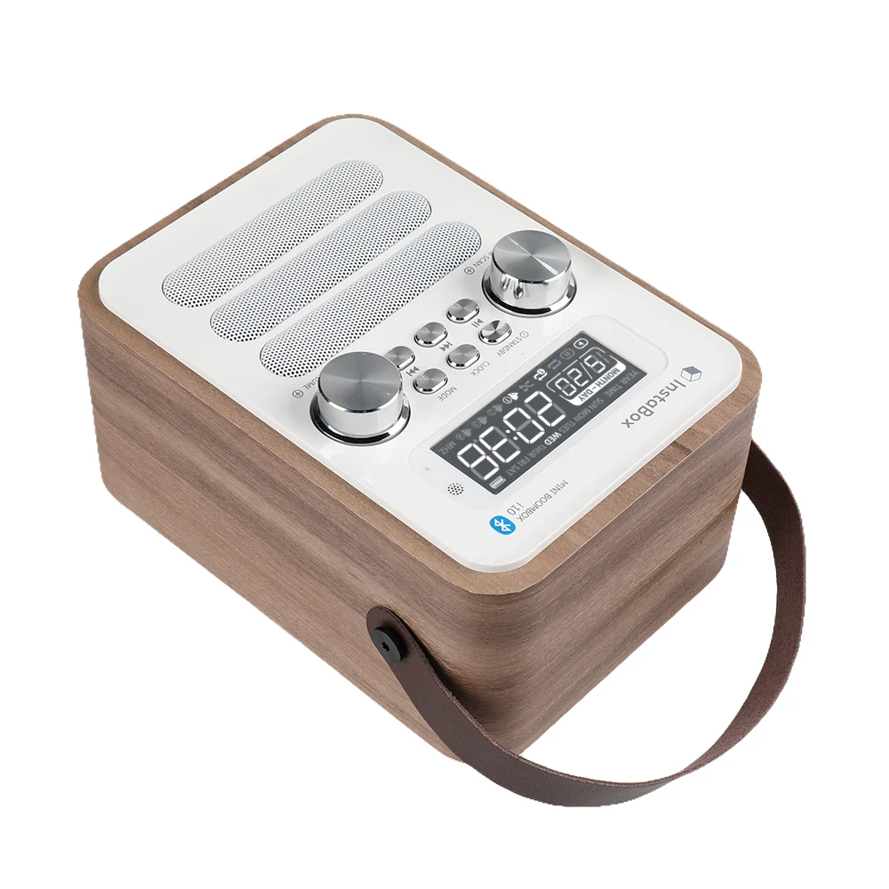 InstaBox i10 Wooden FM Clock Radio & Bluetooth Speaker [DISCONTINUED] - Image 2