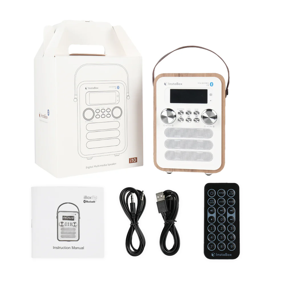 InstaBox i10 Wooden FM Clock Radio & Bluetooth Speaker [DISCONTINUED] - Image 5